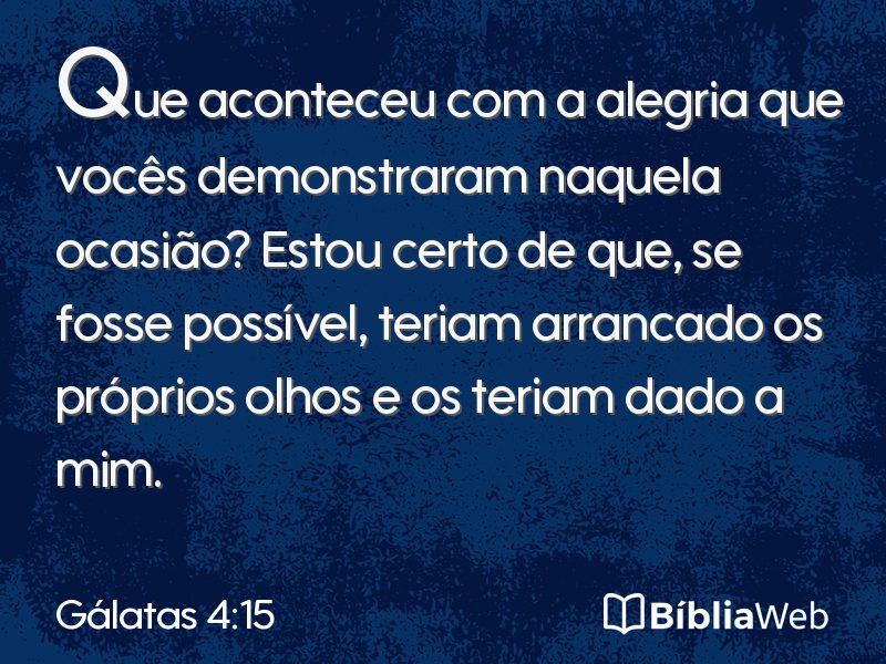 Gálatas 4:15 em imagem para compartilhar
