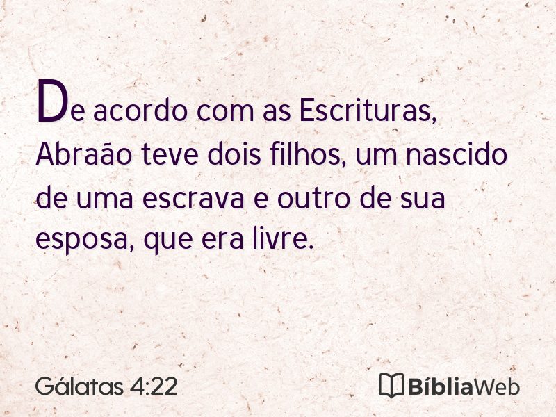Gálatas 4:22 em imagem para compartilhar