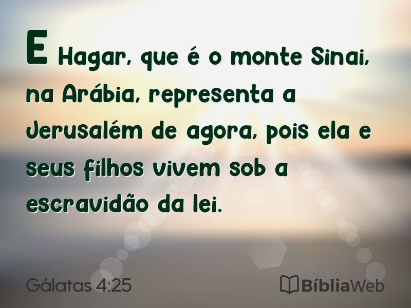 Gálatas 4:25 em imagem para compartilhar