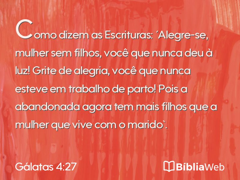 Gálatas 4:27 em imagem para compartilhar