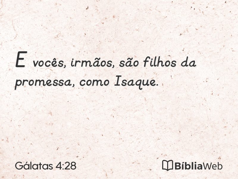Gálatas 4:28 em imagem para compartilhar