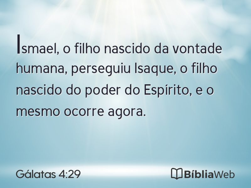 Gálatas 4:29 em imagem para compartilhar