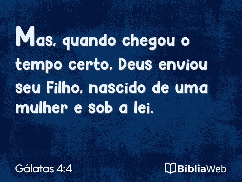 Gálatas 4:4 em imagem para compartilhar