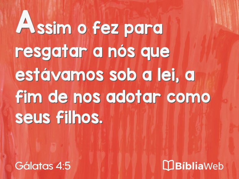 Gálatas 4:5 em imagem para compartilhar
