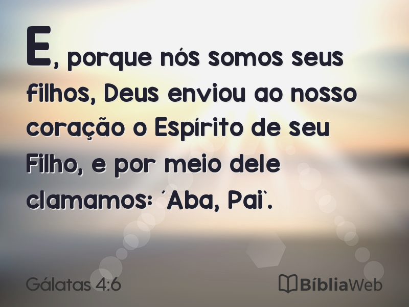 Gálatas 4:6 em imagem para compartilhar