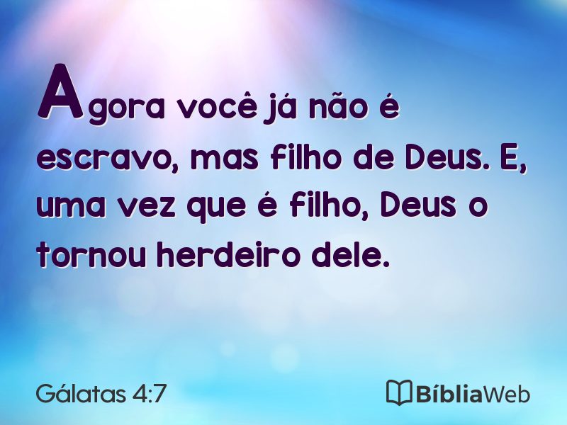 Gálatas 4:7 em imagem para compartilhar