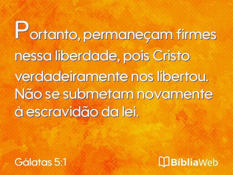 Gálatas 5:1 em imagem para compartilhar