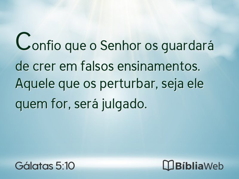 Gálatas 5:10 em imagem para compartilhar