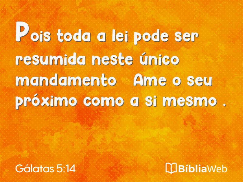 Gálatas 5:14 em imagem para compartilhar