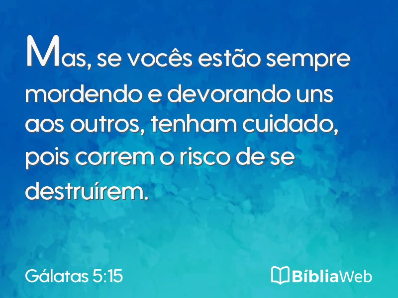 Gálatas 5:15 em imagem para compartilhar