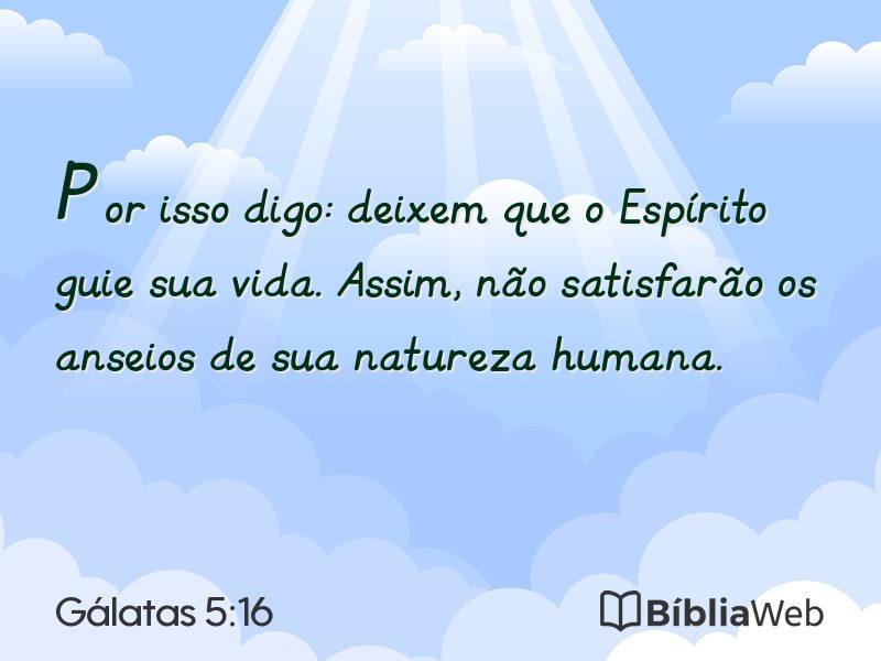 Gálatas 5:16 em imagem para compartilhar