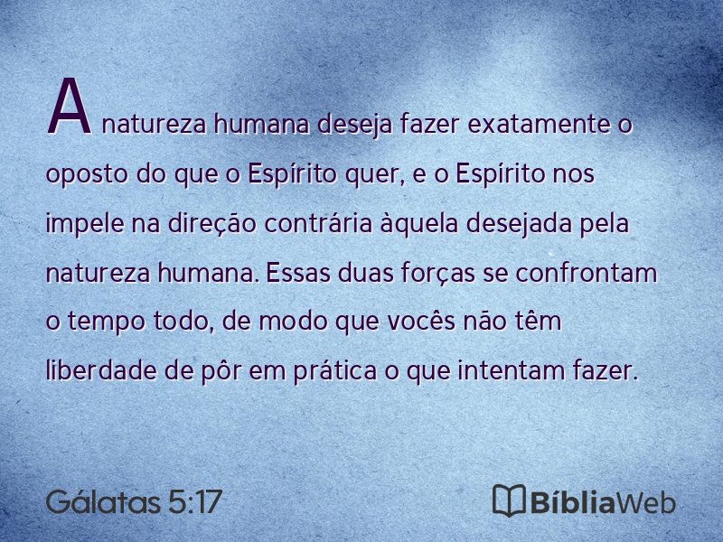 Gálatas 5:17 em imagem para compartilhar