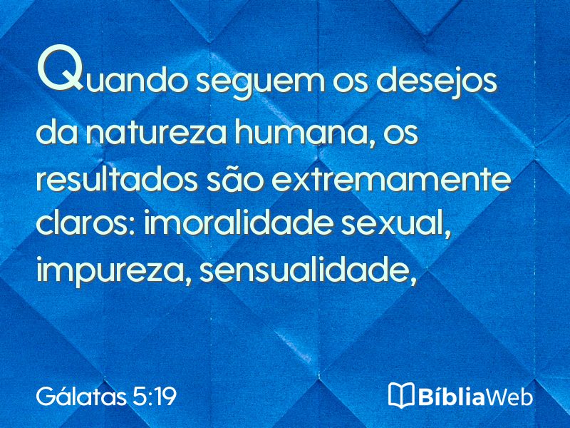 Gálatas 5:19 em imagem para compartilhar