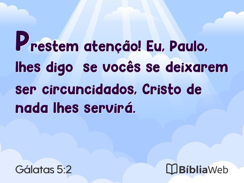 Gálatas 5:2 em imagem para compartilhar