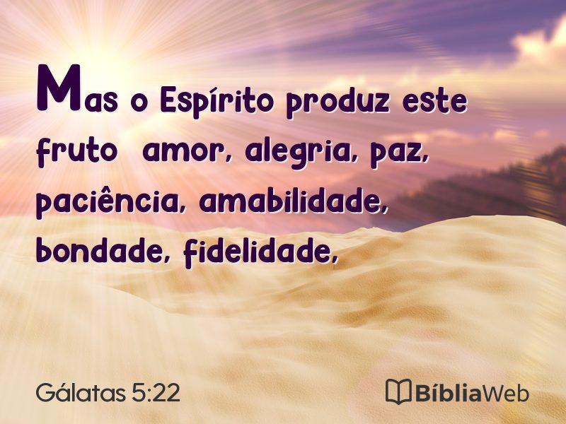 Gálatas 5:22 em imagem para compartilhar