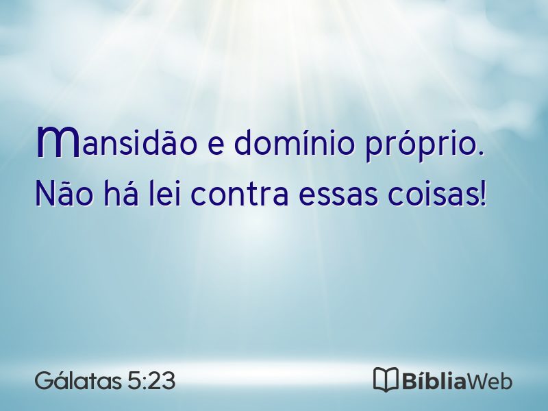 Gálatas 5:23 em imagem para compartilhar