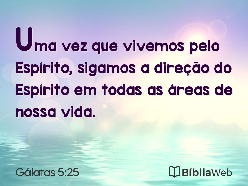 Gálatas 5:25 em imagem para compartilhar