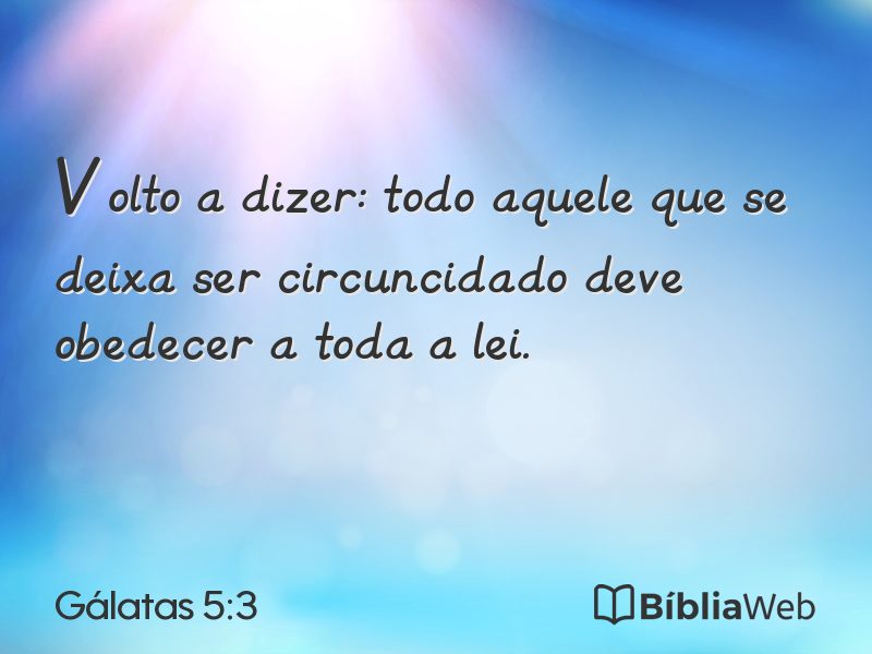 Gálatas 5:3 em imagem para compartilhar