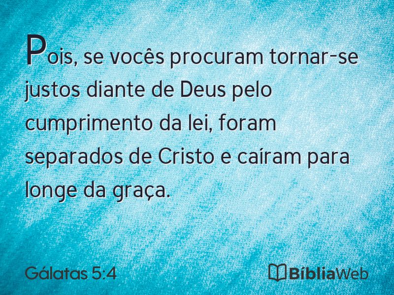 Gálatas 5:4 em imagem para compartilhar