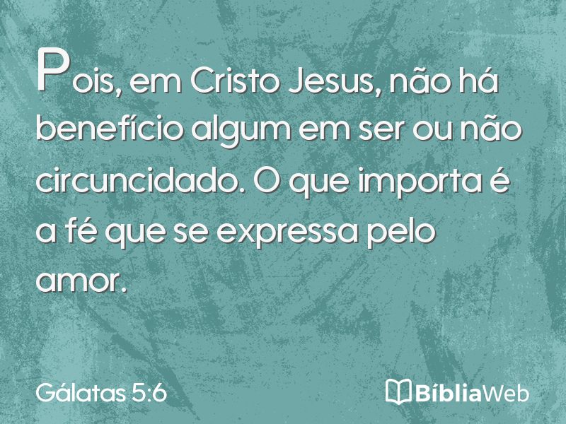 Gálatas 5:6 em imagem para compartilhar