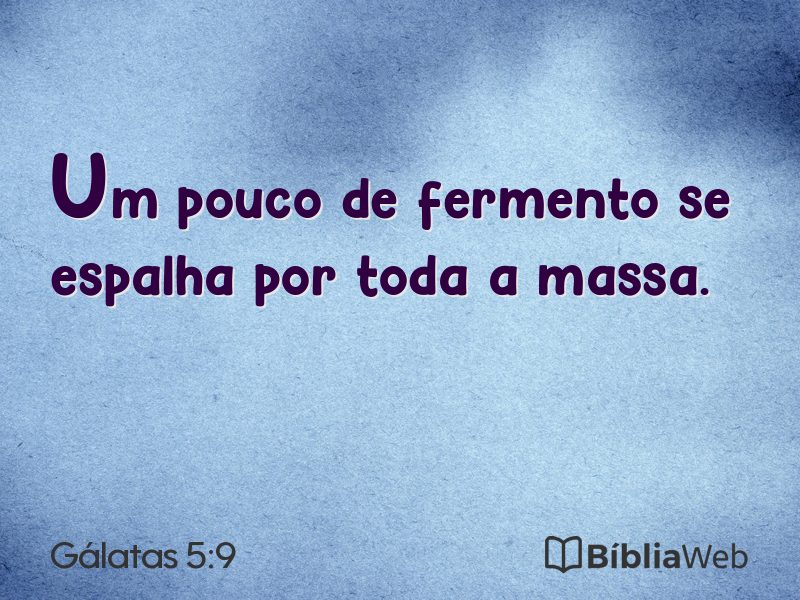 Gálatas 5:9 em imagem para compartilhar