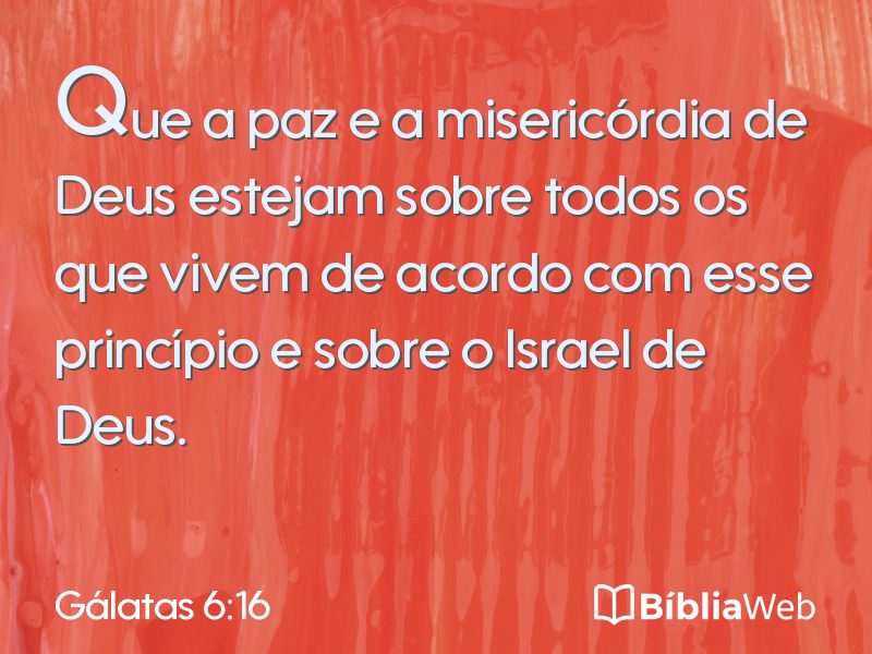 Gálatas 6:16 em imagem para compartilhar