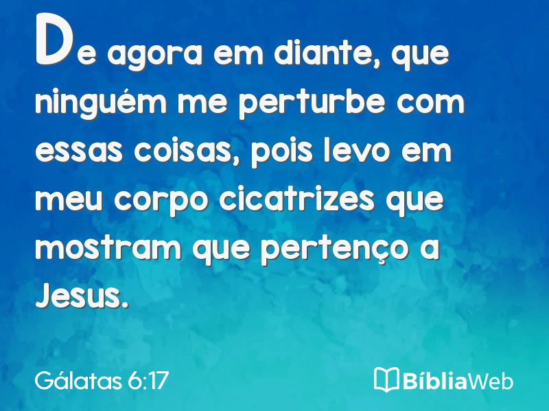 Gálatas 6:17 em imagem para compartilhar