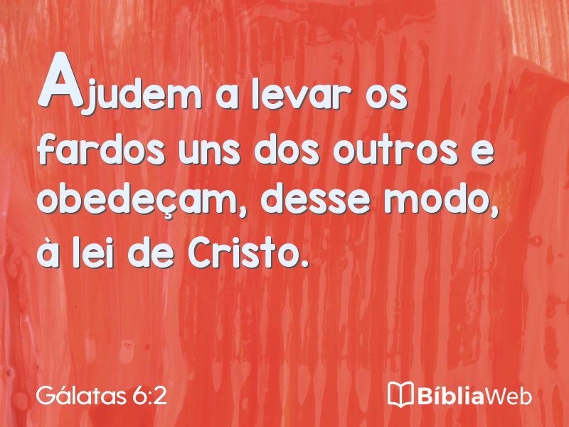 Gálatas 6:2 em imagem para compartilhar