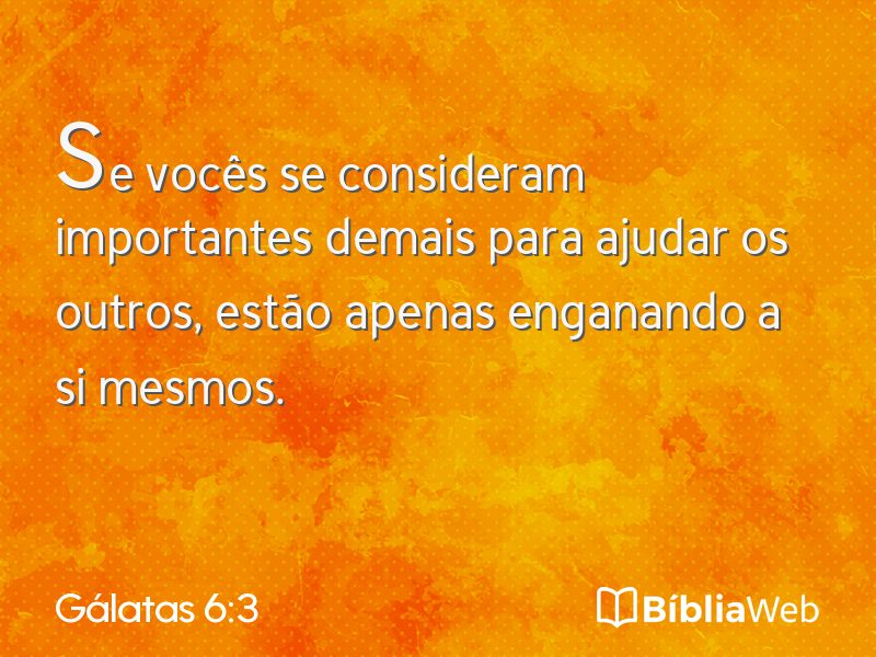Gálatas 6:3 em imagem para compartilhar