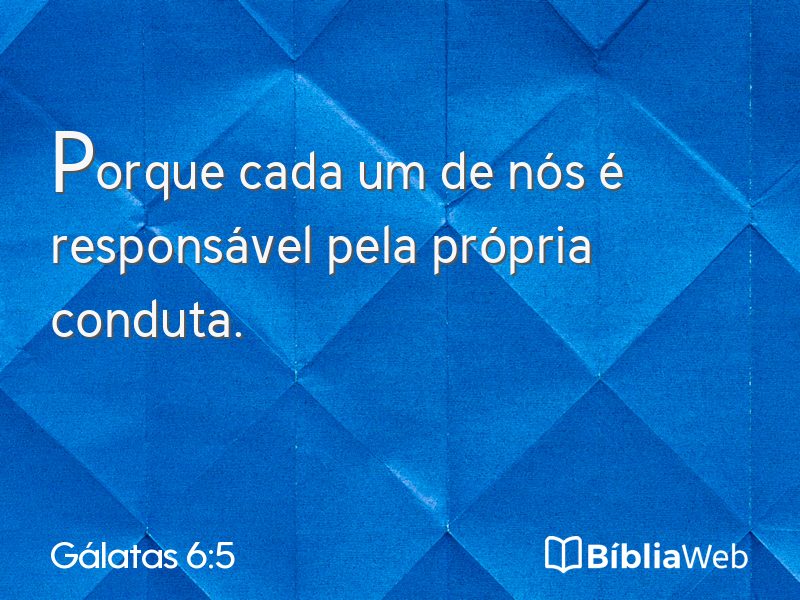 Gálatas 6:5 em imagem para compartilhar