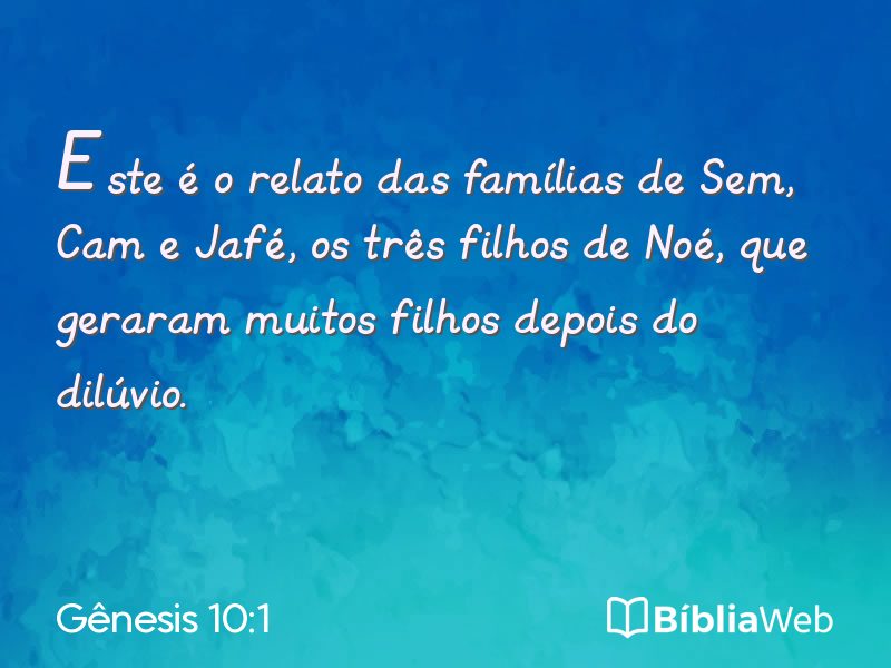 Gênesis 10:1 em imagem para compartilhar