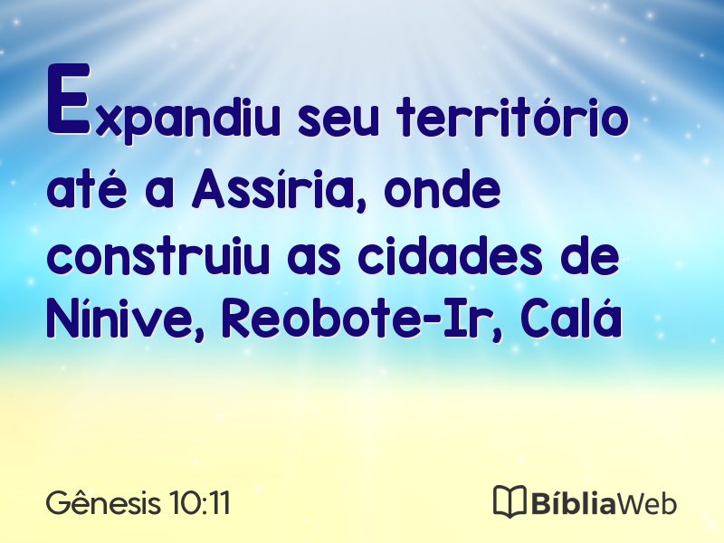 Gênesis 10:11 em imagem para compartilhar