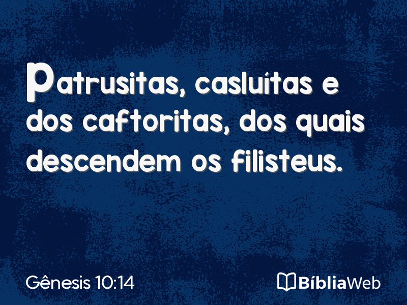 Gênesis 10:14 em imagem para compartilhar