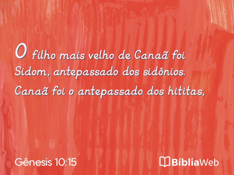 Gênesis 10:15 em imagem para compartilhar