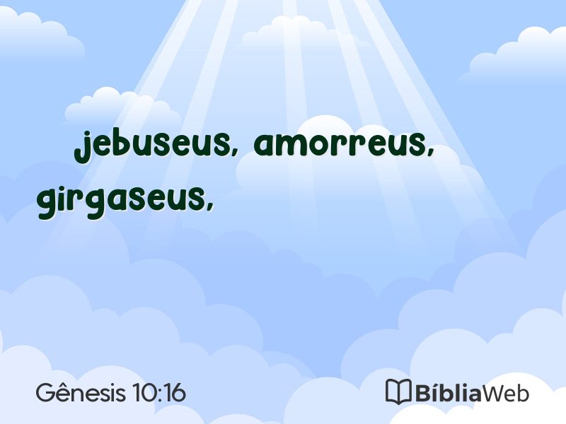 Gênesis 10:16 em imagem para compartilhar