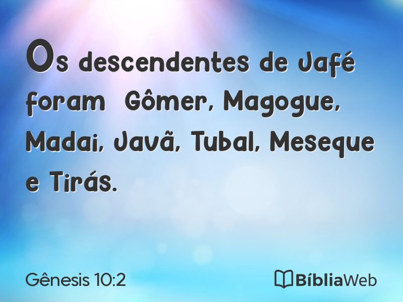 Gênesis 10:2 em imagem para compartilhar
