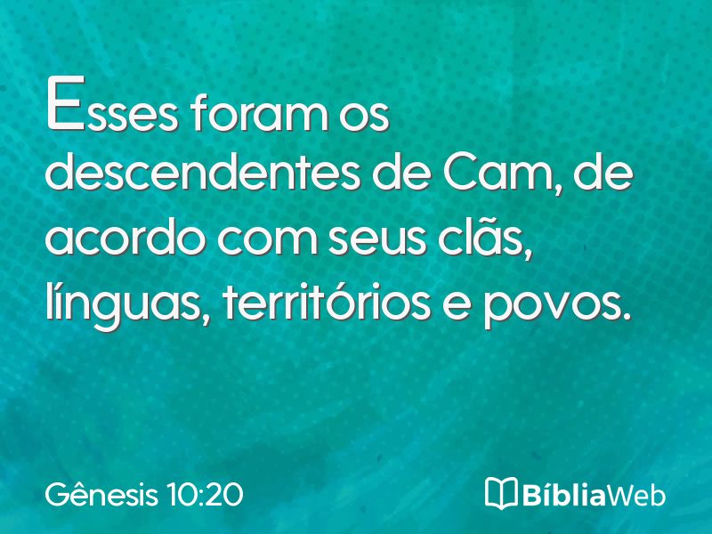 Gênesis 10:20 em imagem para compartilhar