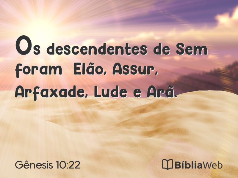 Gênesis 10:22 em imagem para compartilhar