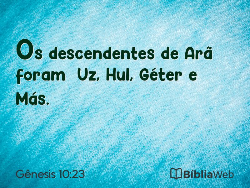 Gênesis 10:23 em imagem para compartilhar