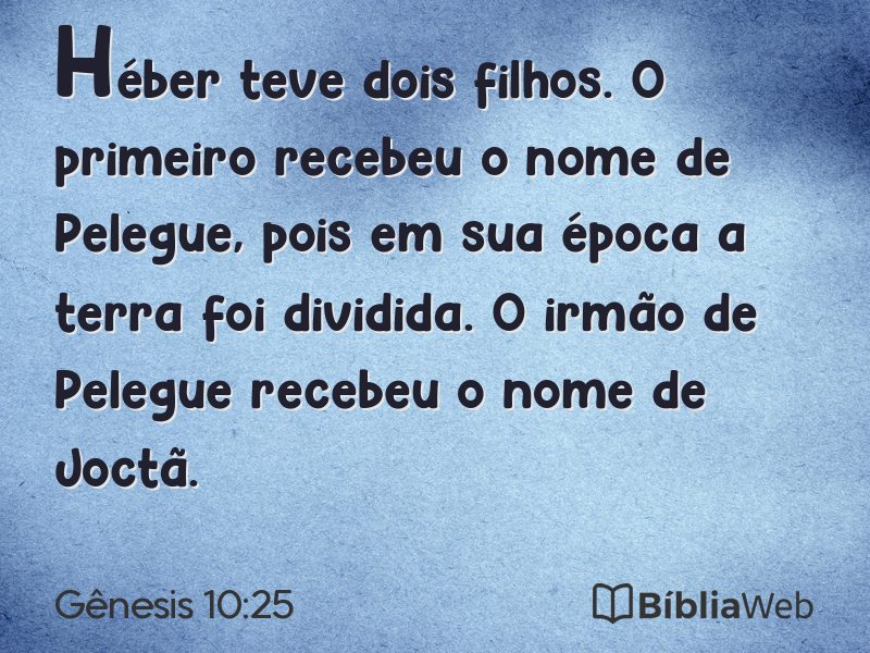 Gênesis 10:25 em imagem para compartilhar