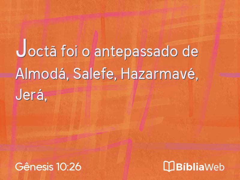Gênesis 10:26 em imagem para compartilhar