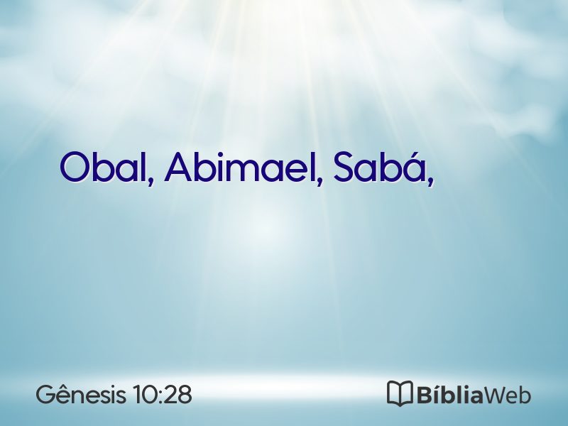 Gênesis 10:28 em imagem para compartilhar