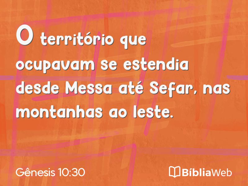 Gênesis 10:30 em imagem para compartilhar