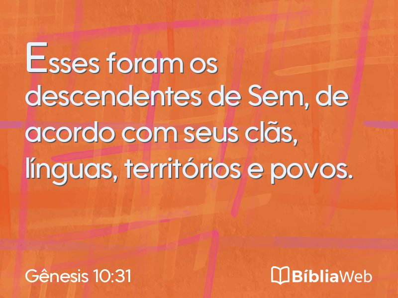 Gênesis 10:31 em imagem para compartilhar
