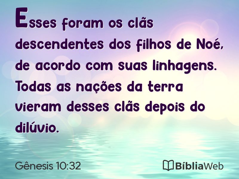 Gênesis 10:32 em imagem para compartilhar