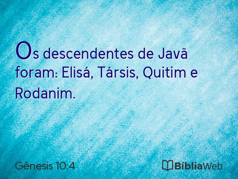 Gênesis 10:4 em imagem para compartilhar