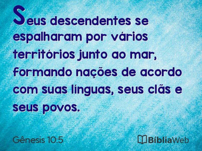 Gênesis 10:5 em imagem para compartilhar