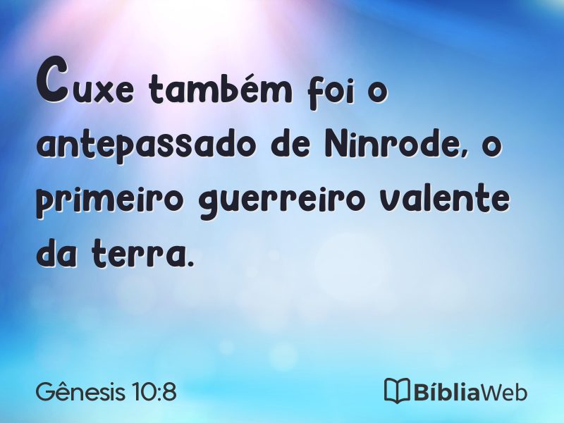Gênesis 10:8 em imagem para compartilhar
