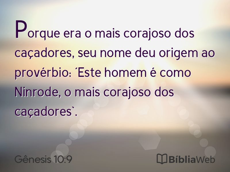 Gênesis 10:9 em imagem para compartilhar