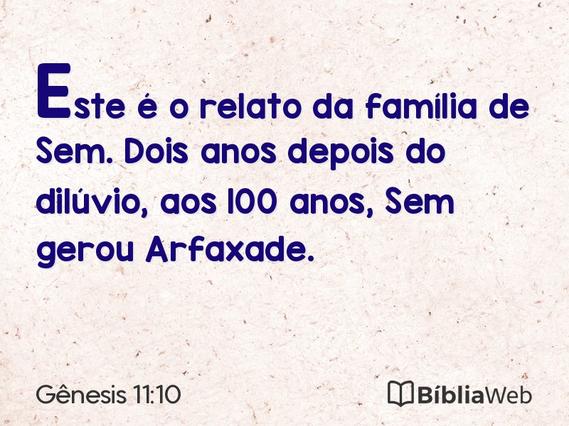 Gênesis 11:10 em imagem para compartilhar